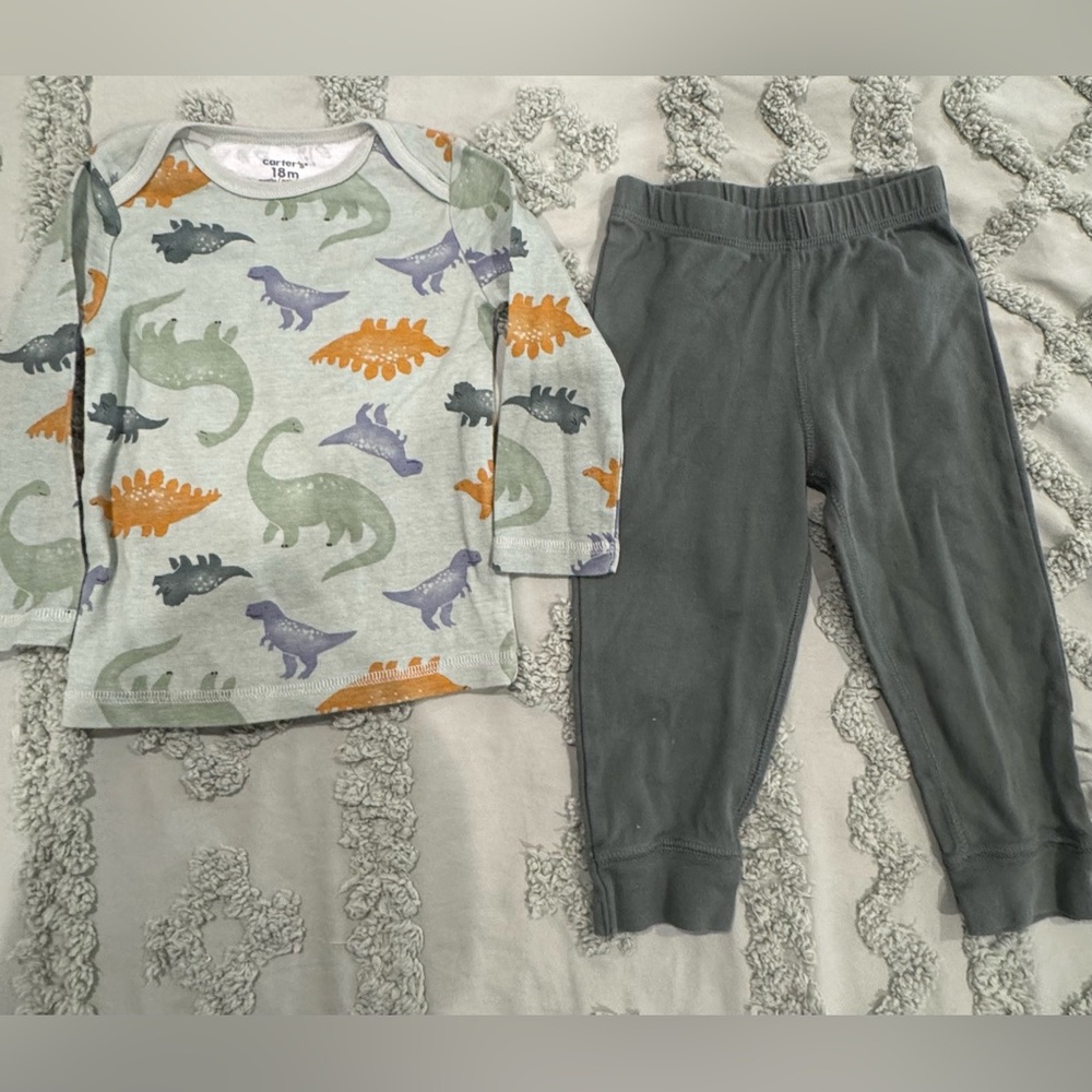 Carter's Green Dinosaur Baby Outfit